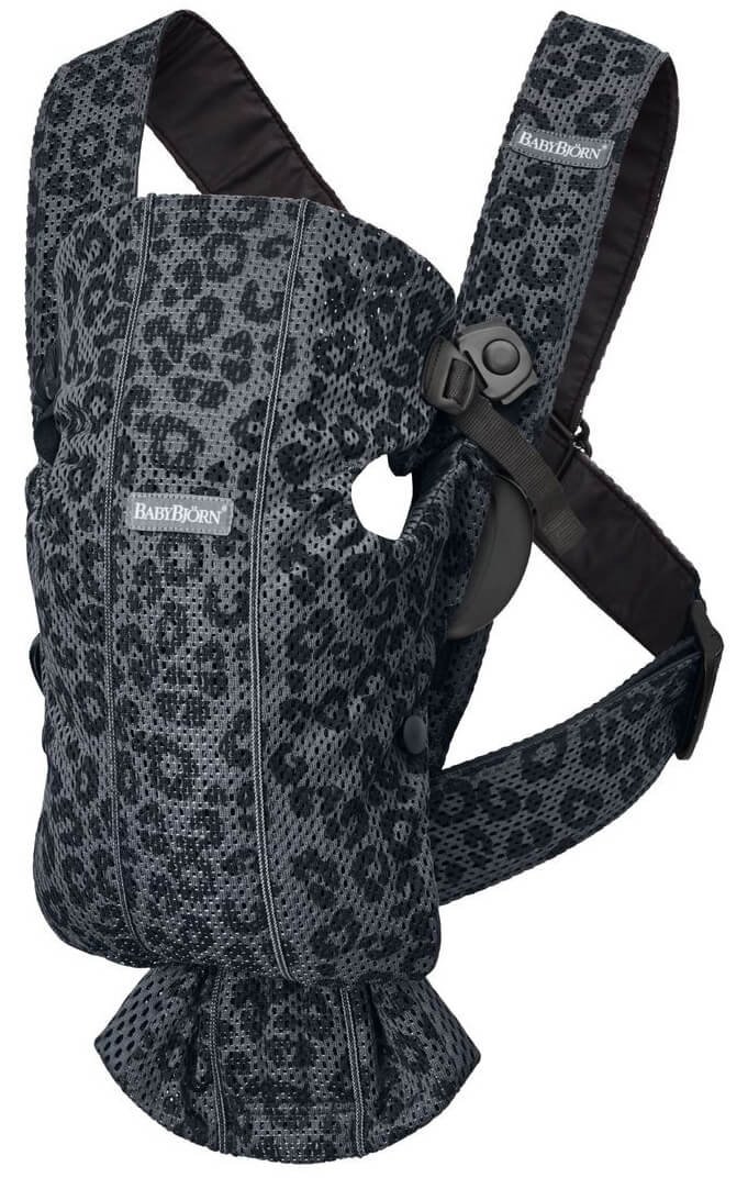 Marsupiu anatomic BabyBjorn Mini Anthracite/Leopard